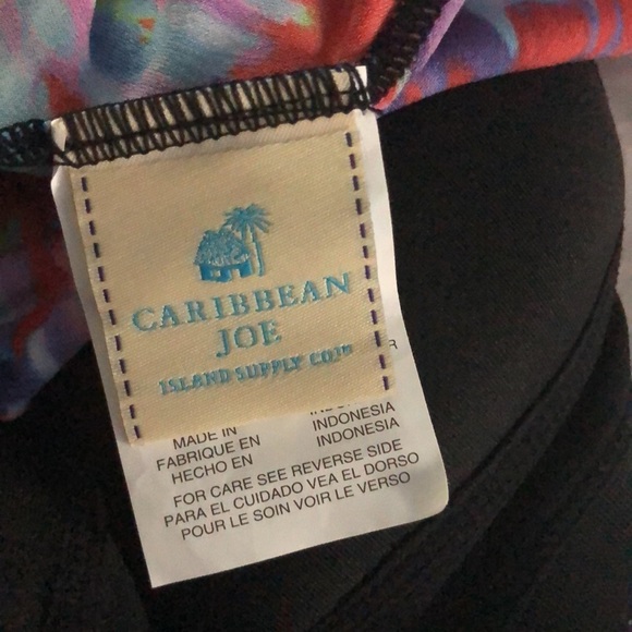 Caribbean Joe Swimsuit Top Multicolored SZ 8 NWT - Picture 7 of 9